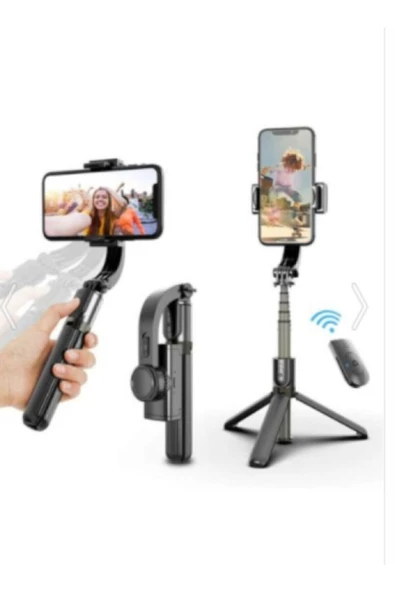 OKMORE Gimbal L08 Anti Shake Profesyonell 360 Bluetooth Telefon Tutucu Ve Tripod