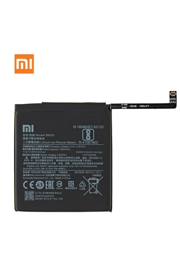 Xiaomi Mi 8se (bm3d) Batarya Pil