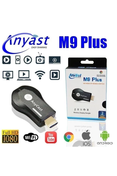 BTS Teknoloji Anycast M9 Plus 2020 Yeni Seri Kablosuz Görüntü Ses Aktarıcı Tv - 5