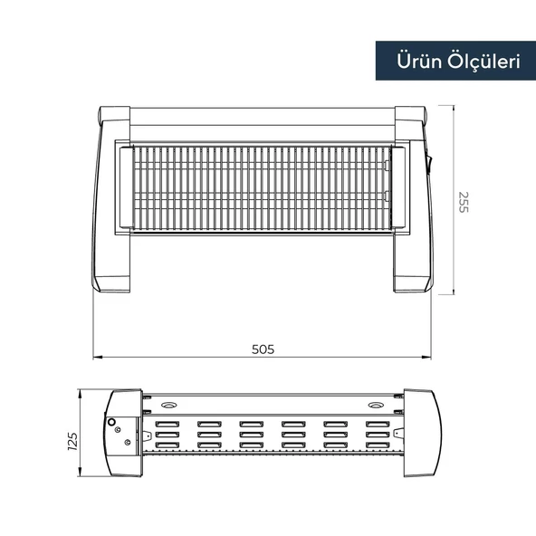 Kumtel Bordo Quartz Isıtıcı 1200 Watt LX-2819 - 3