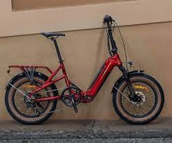 Kron Loop Coaster E-Fold 20'' Elektrikli Katlanır Bisiklet kırmızı-siyah