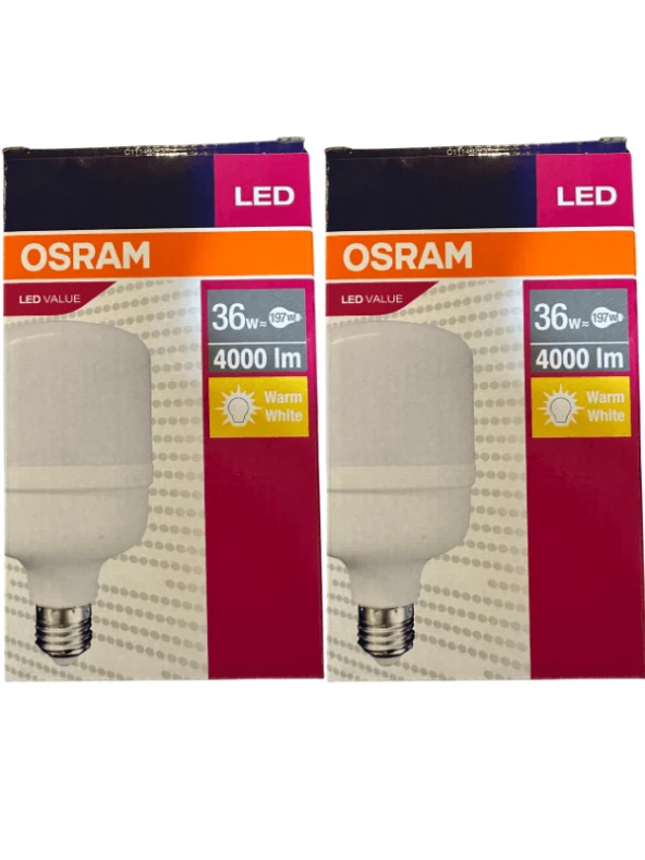 Osram 36W (197W) 3000K (Sarı Işık) E27 Duylu Led Torch Ampul (2 Adet)