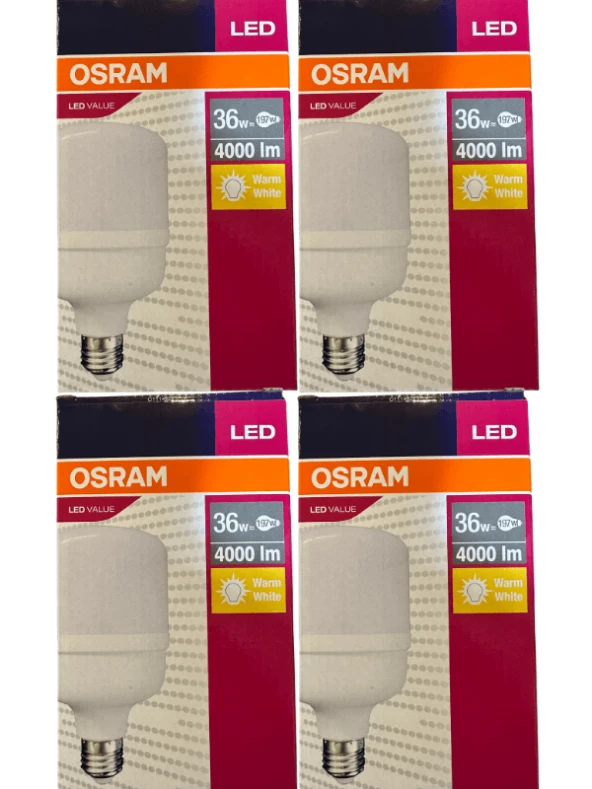 Osram 36W (197W) 3000K (Sarı Işık) E27 Duylu Led Torch Ampul (4 Adet)