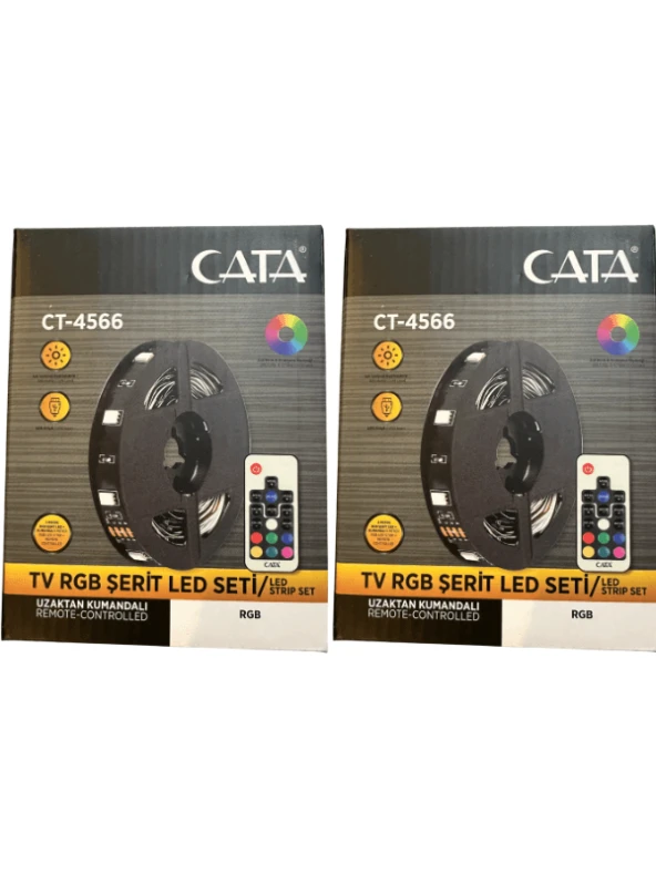 Cata CT-4566 TV RGB Şerit Led Seti Kumandalı (2 Adet)