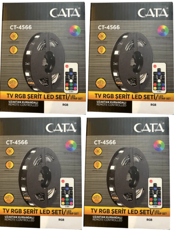 Cata CT-4566 TV RGB Şerit Led Seti Kumandalı (4 Adet)
