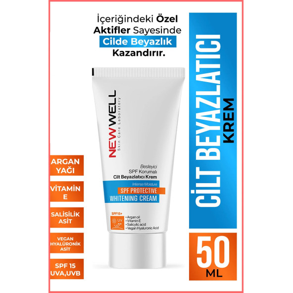 New Well Besleyici SPF Korumalı Cilt Beyazlatıcı Krem 50ML