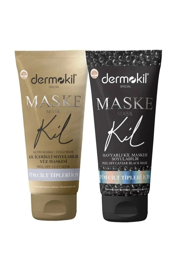 Dermokil Siyah Havyarlı Ve Gold Altın Maske 2li Set 2x75ml 325020201006