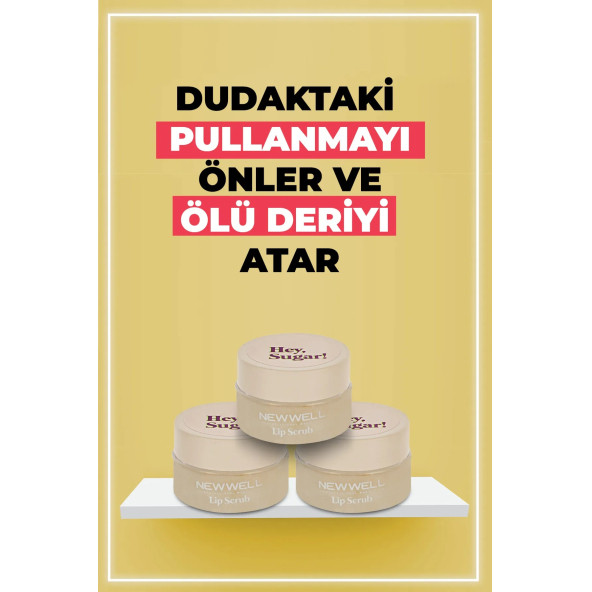 New Well Hey Sugar! Hindistan Ceviz Aromalı Dudak Peelingi 20gr - 3