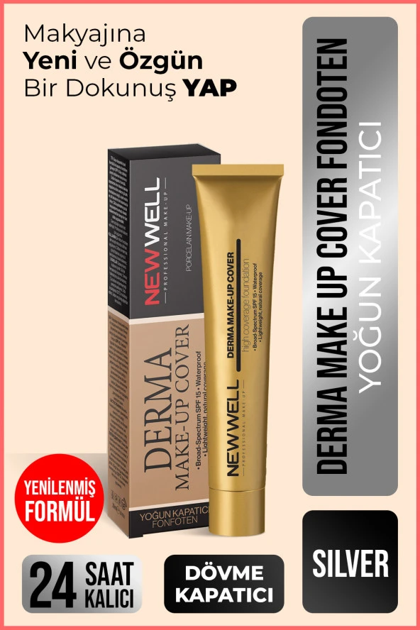 New Well Derma Makeup Cover Yoğun Kapatıcı Fondöten 03