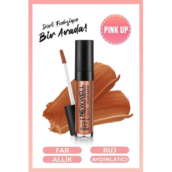 New Well Lıquıd Illumınator Aydınlatıcı Allık 3 In 1 - Pink Up