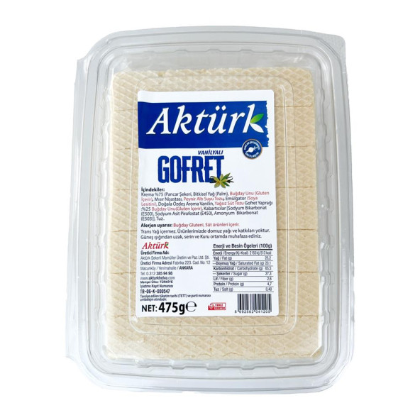 AKTÜRK GOFRET VANİLYALI 475 GR