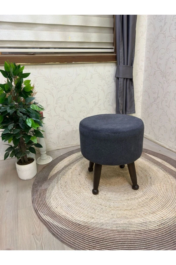 Asedia Miskin Ceviz Sofa Antsait Ahşap Ayak Uzatma Pufu Makyaj Koltuğu Bench Tabure