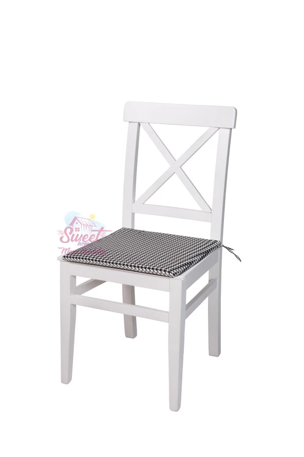 2 Adet Ahşap Arin Sandalye Beyaz Sökülebilir Oturum - 2