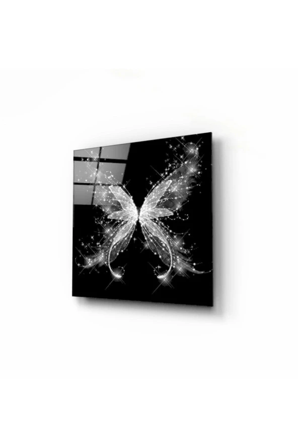 Kelebek Cam Tablo 50x50 cm