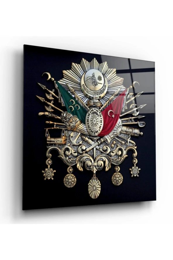 Osmanlı Devlet Arması Cam Tablo