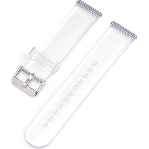 Gpack Xiaomi Watch S3 Kordon Metal Tokalı Şeffaf Silikon KRD 13 - 2