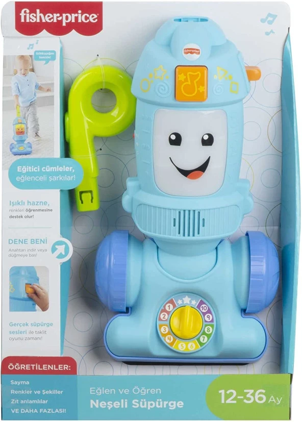 Fisher Price Eğlen ve Öğren Serisinden Türkçe Konuşan Neşeli Süpürge