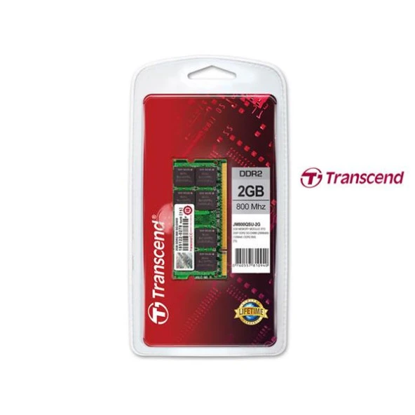 Transcend 2GB DDR2 800MHz CL6 Notebook Belleği - Resim 2