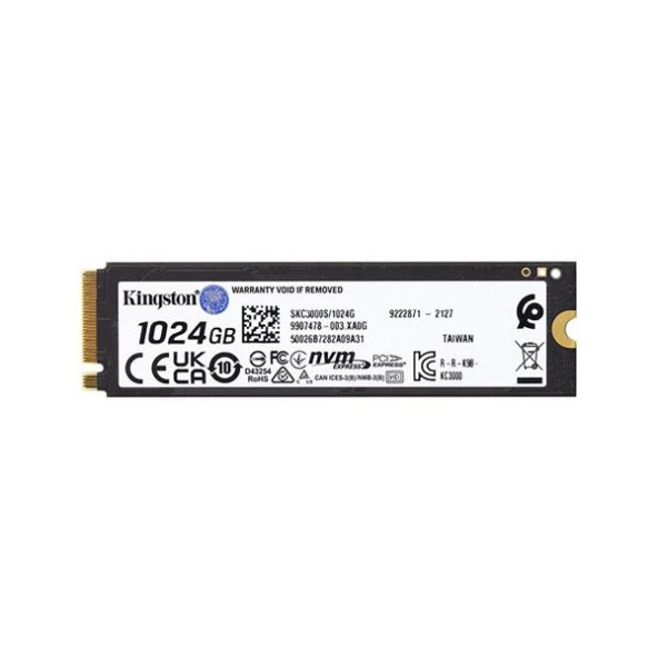 Kingston KC3000 1TB 22x80mm PCIe 4.0 x4 M.2 NVMe SSD - 2