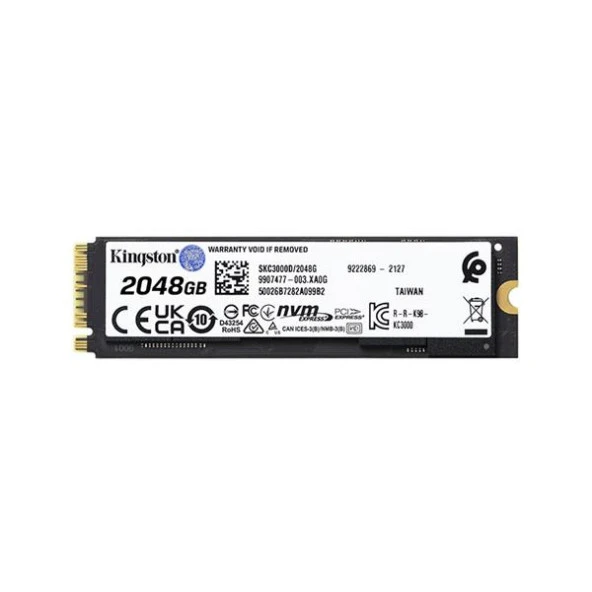 Kingston KC3000 2TB 22x80mm PCIe 4.0 x4 M.2 NVMe SSD - 2