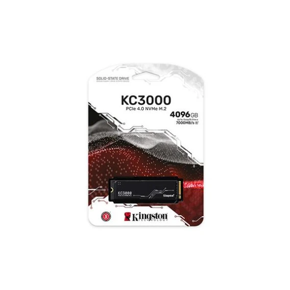 Kingston KC3000 4TB 22x80mm PCIe 4.0 x4 M.2 NVMe SSD - 4