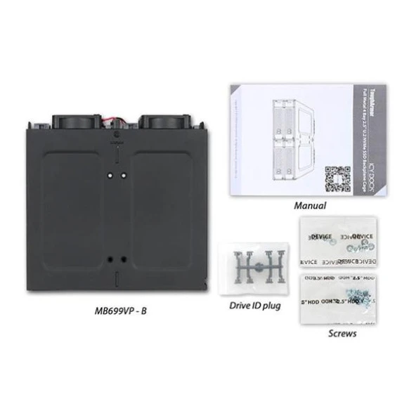 Icy Dock ToughArmor 2.5 inç U.2 SSD Metal Kasa Disk Yuva Ünitesi - 5