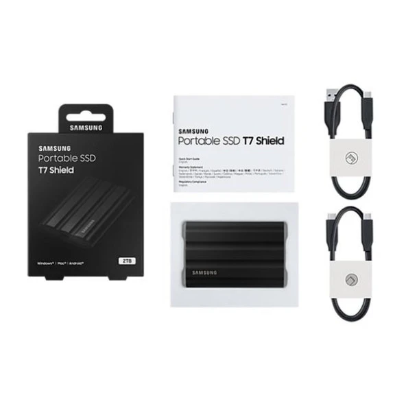 Samsung T7 Shield 2TB Mini USB 3.2 Siyah Taşınabilir SSD - 4