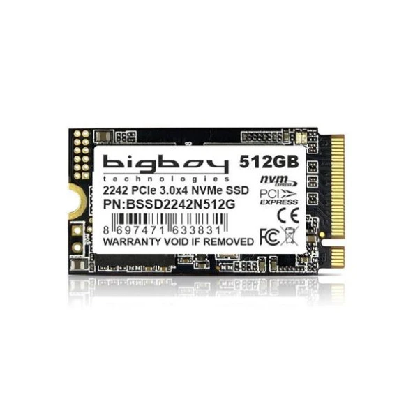 Bigboy 512GB 22x42mm PCIe 3.0 x4 M.2 NVMe Notebook SSD