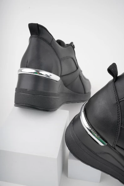 Muggo NEPAL Garantili Kadın Ortopedik Yüksek Taban Günlük Bağcıklı Sneaker Spor Ayakkabı - 6