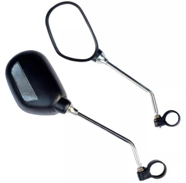 Bisiklet Aynası Geniş Dikiz Ayna Siyah Sağ Sol Takım Volta vsm AYNASI - Resim 2