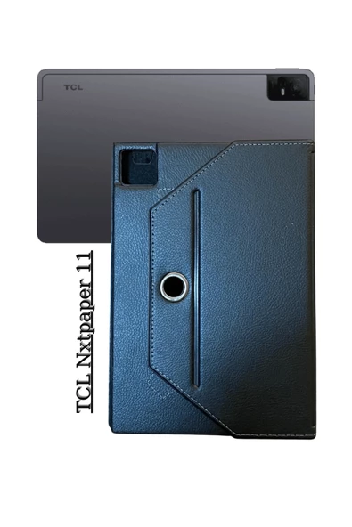 TCL Nxtpaper 11 inç Uyumlu 360 Dönebilen Deri Standlı Universal Tablet Kılıfı - Resim 2