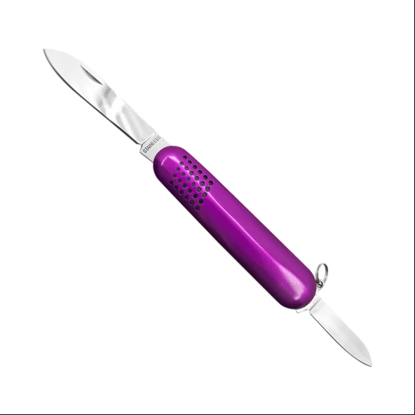 Argeus Çift Ağızlı Cep Çakısı Mor (K5017-30)