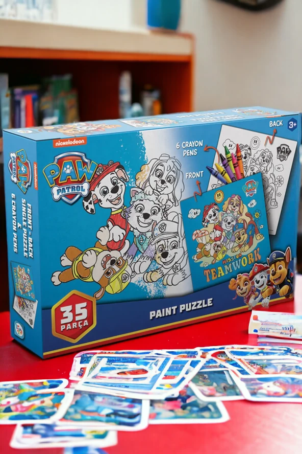 Paw Patrol Serisi Boyamalı Puzzle Seti | Yapboz Puzzle Boyamalı Oyun Seti PW7930