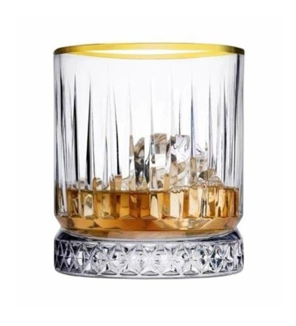 Perlotus 210 cc Golden Altın Yaldızlı Viski Bardağı 1 Adet Tek Kadeh - 2