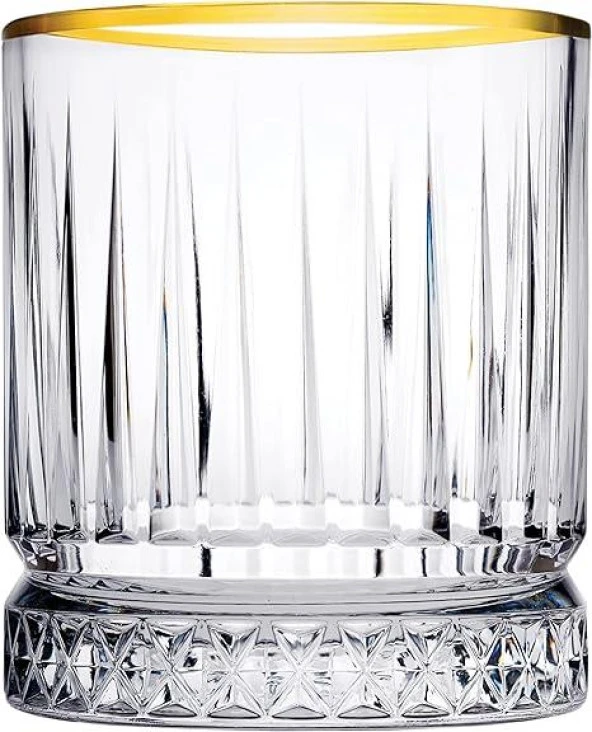 Perlotus 210 cc Golden Altın Yaldızlı Viski Bardağı 1 Adet Tek Kadeh - 3