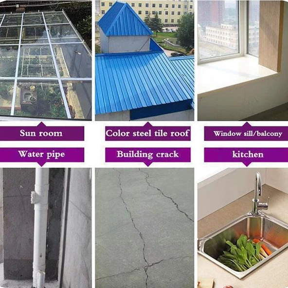 Süper Güçlü Su Sızdırmaz Çamur Bant Sakız Bant Tamir Çatlak Boru Bandı 96 mm x 1,5 metre - 6