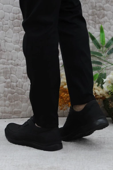 Mehmet Mete 42270 Siyah Greyz Hakiki Deri Sıcak Astar Kauçuk Taban Erkek Ayakkabı - Resim 4