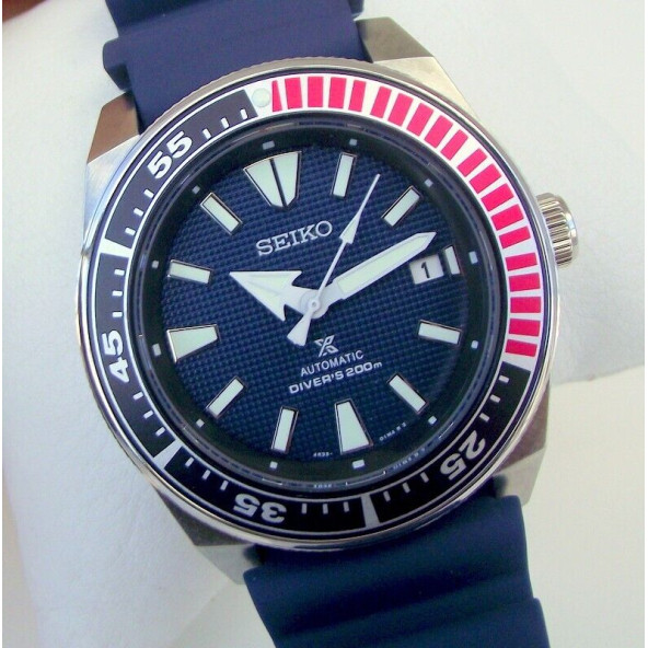 Seiko Prospex Samurai SNM 4R35-01Y0 Mavi Otomatik Erkek Kol Saati Dalgıç 200 m - 4