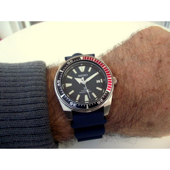 Seiko Prospex Samurai SNM 4R35-01Y0 Mavi Otomatik Erkek Kol Saati Dalgıç 200 m - 5