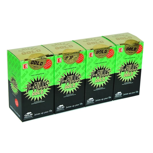 V-Pills Gold Bitkisel 60 Kapsül Orijinal Bandrollü 4 Adet Kutu - 5