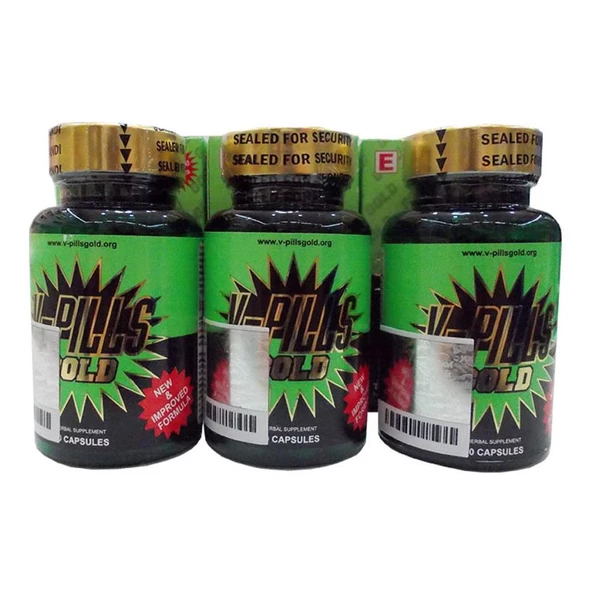 V-Pills Gold Bitkisel 60 Kapsül Orijinal Bandrollü 3 Adet Kutu - Resim 4