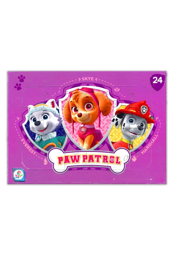 Laço Kids Paw Patrol (Pençe Devriyesi) 24 parça Frame Puzzle/Yapboz