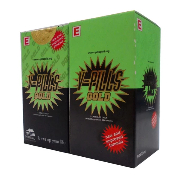 V-Pills Gold Bitkisel 60 Kapsül Orijinal Bandrollu X 2 Adet Kutu - 5