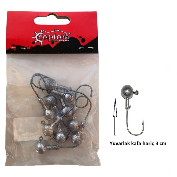Captain 6429 Jig Head Cracker Ball 2/0 - 10gr 10 Adet