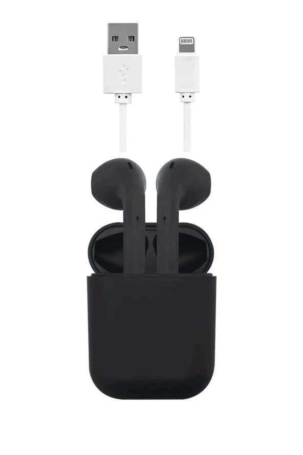 AbaTech VİVO Y11S - VİVO Y16 UYUMLU İNPODS SİYAH KABLOSUZ BLUETOOTH KULAKLIK - Resim 3