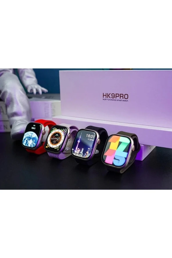 AbaTech İPHONE 12 - İPHONE 12 PRO UYUMLU SMART WATCH HK9 PRO AMOLED EKRAN AKILLI SAAT - 3