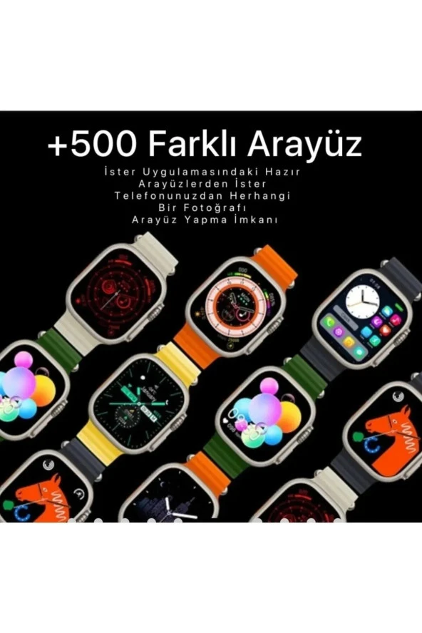 AbaTech İPHONE 12 - İPHONE 12 PRO UYUMLU SMART WATCH HK9 PRO AMOLED EKRAN AKILLI SAAT - 4