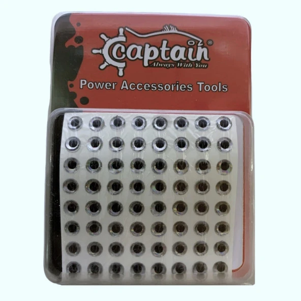 Captain 7632 Göz 6mm Naturel Silikon Damla Göz 64lü Paket