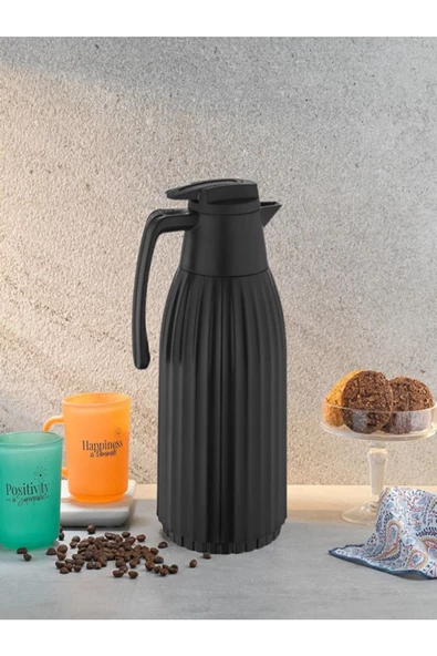 CALDO CLASS 1.5 LT CAM OLUKLU TERMOS SİYAH