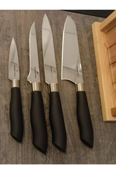 Freccia 5 Parça Ahşap Stand'lı Bıçak Seti - Resim 2